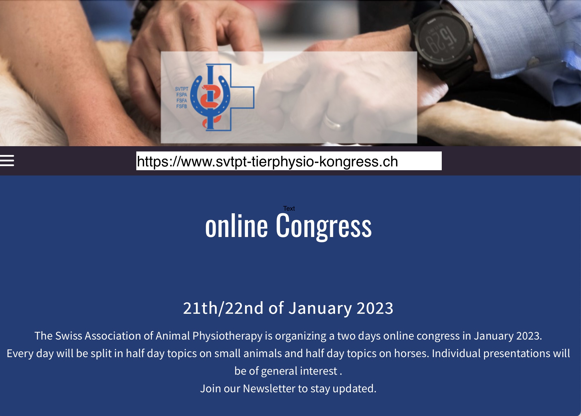 int. online Kongress Tierphysiotherapie